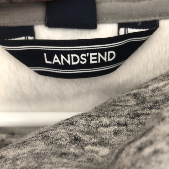 gray lands end sweater - Picture 3 of 4